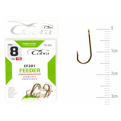 Крючки Cobra FEEDER CLASSIC сер. CF201 разм. 008 10шт.