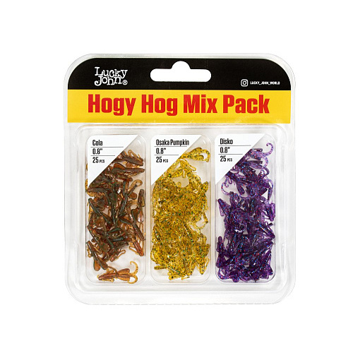 Твистеры съедоб. искусст. LJ Pro Series HOGY HOG 0,8in (02.03)/MIX1 75шт.