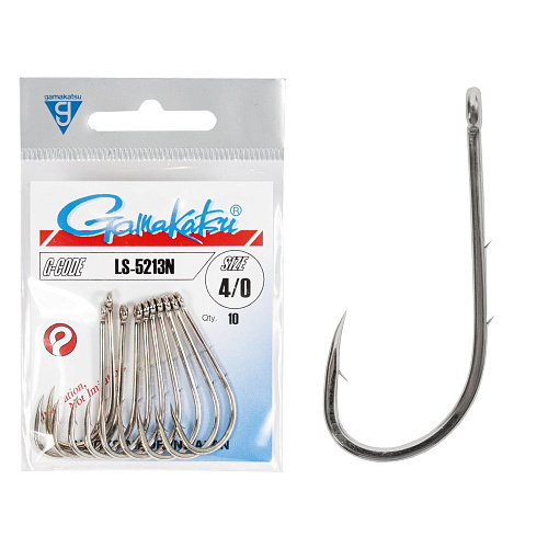 Крючки Gamakatsu LS-5213N HOOKS NICKEL разм. 4/0 10шт.