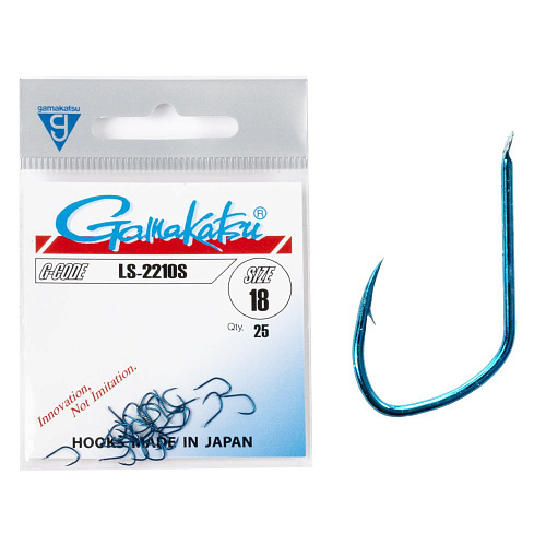 Крючки Gamakatsu LS-2210S HOOKS BLUE разм. 18 25шт.
