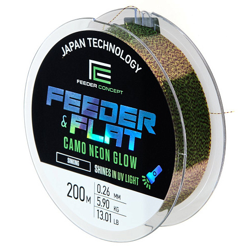 Леска моно. Feeder Concept FEEDER & FLAT Camo Neon Glow 200/026