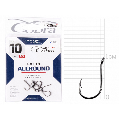 Крючки Cobra Allround HINNU сер. CA119 разм. 010 10шт.