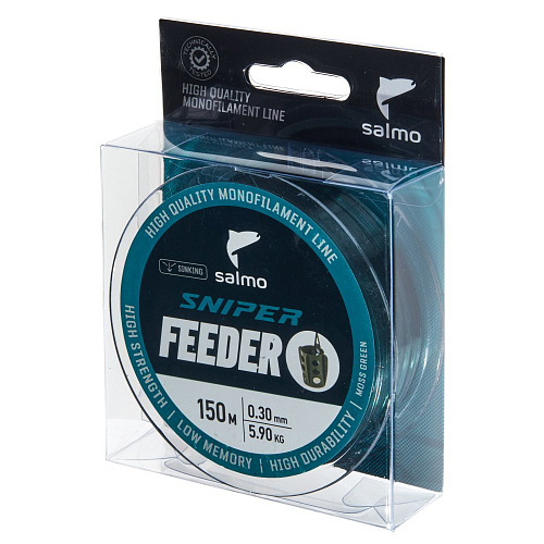 Леска моно. Salmo Sniper FEEDER Moss Green 150/030