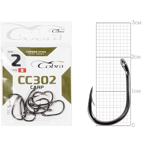Крючки Cobra CARP MATSUI сер. CC302 разм.002 8шт.