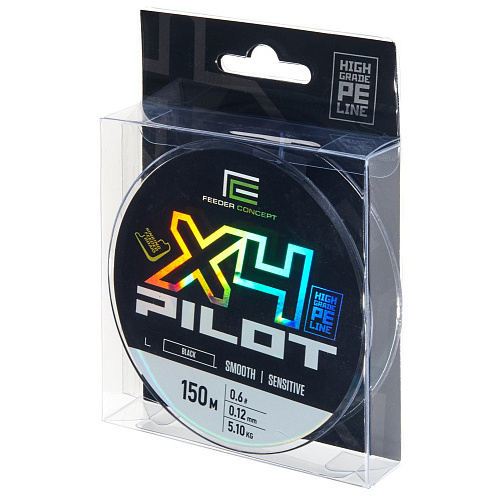Шнур плетёный Feeder Concept Pilot x4 BRAID Black 150/012