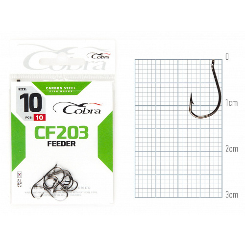 Крючки Cobra FEEDER SPECIALIST сер. CF203 разм. 010 10шт.