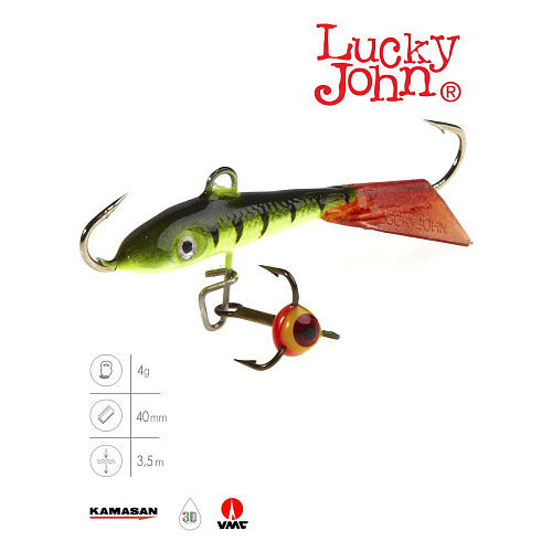 Балансир Lucky John FIN 3 с тр. 40мм/31RT блистер