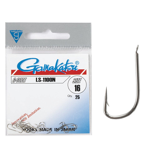 Крючки Gamakatsu LS-1100N HOOKS NICKEL разм. 16 25шт.