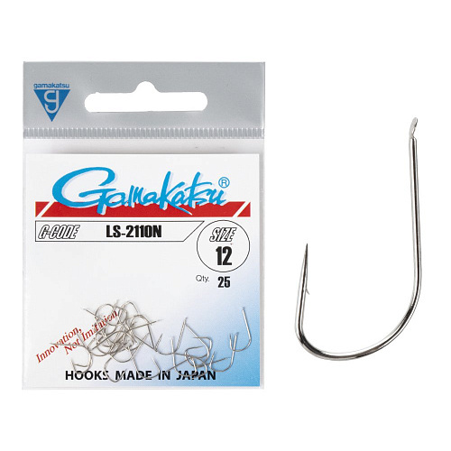 Крючки Gamakatsu LS-2110N HOOKS NICKEL разм. 12 25шт.