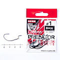 Крючки офсетные Lucky John PREDATOR сер. LJH355 разм.001 8шт.