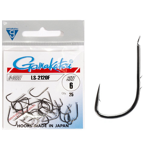 Крючки Gamakatsu LS-2120F HOOKS BLACK разм. 06 25шт.