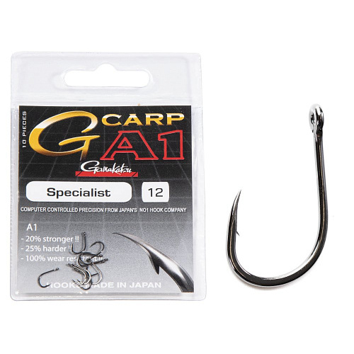 Крючки Gamakatsu A1 G-Carp SPECIALIST HOOKS разм. 12 10шт.