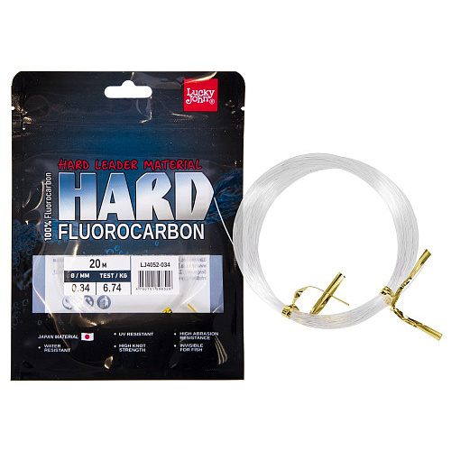 Леска моно. Lucky John FLUOROCARBON Hard 020/034