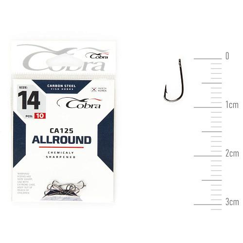 Крючки Cobra Allround STRUGER сер. CA125 разм. 014 10шт.