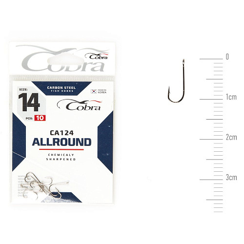 Крючки Cobra Allround ROUND сер. CA124 разм. 014 10шт.