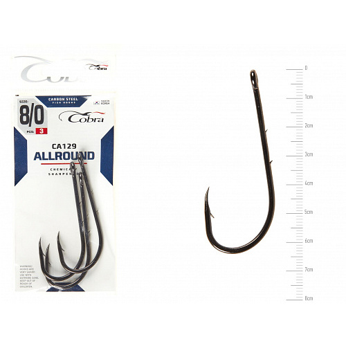 Крючки Cobra Allround BAITHOLDER сер. CA129 разм. K008/0 3шт.