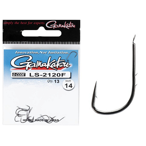 Крючки Gamakatsu LS-2120F NEW LABEL HOOKS BLACK разм. 14 13шт.