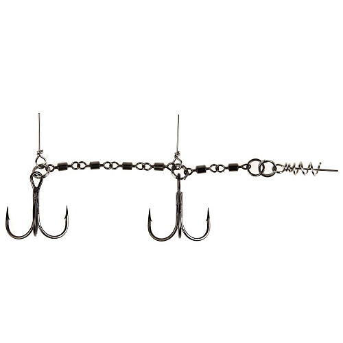 Оснастка стал. Lucky John STINGER POWER CHAIN 3,5 и 8,0см, оснащ. тройниками разм.03/0 и 03/0 1шт.