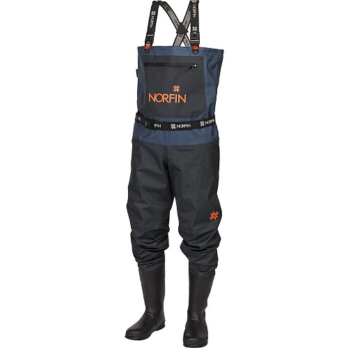 Полукомбинезон заброд. Norfin PILOT BOOTFOOT р.44-L с сапогами резина