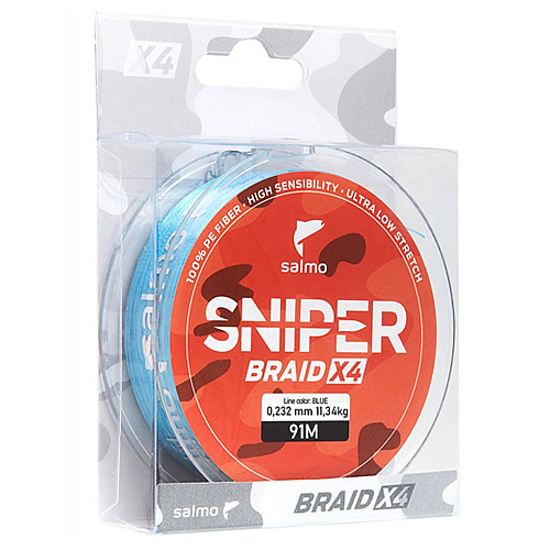 Леска плет. Salmo Sniper BRAID Blue 091/023