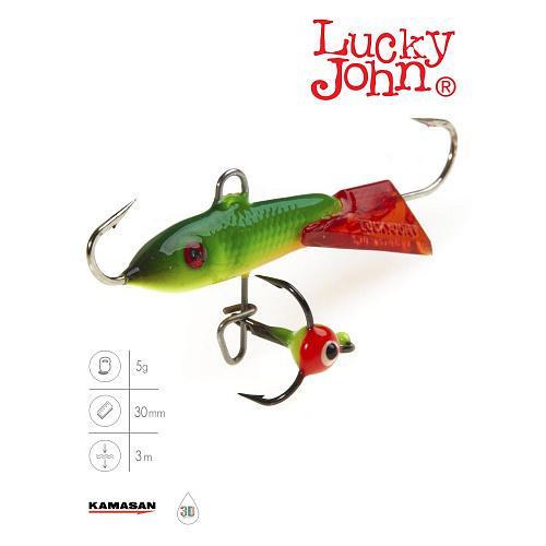 Балансир Lucky John CLASSIC 3 с тр. 30мм/26RT блистер