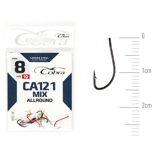 Крючки Cobra Allround MIX сер. CA121 разм. 008 10шт.