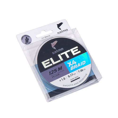 Шнур плетёный Salmo Elite х4 BRAID Dark Gray 125/017