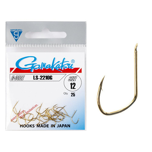 Крючки Gamakatsu LS-2210G HOOKS GOLD разм. 12 25шт.