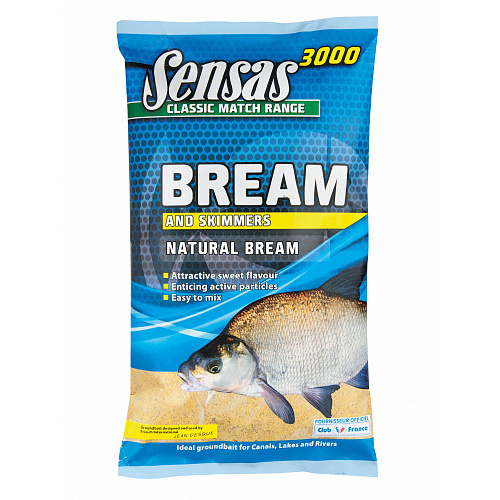 Прикормка Sensas 3000 NATURAL BREAM 1кг