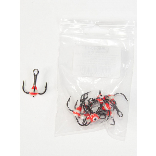 Крючок-тройник для приманок Lucky John с каплей цвет. разм.008/13