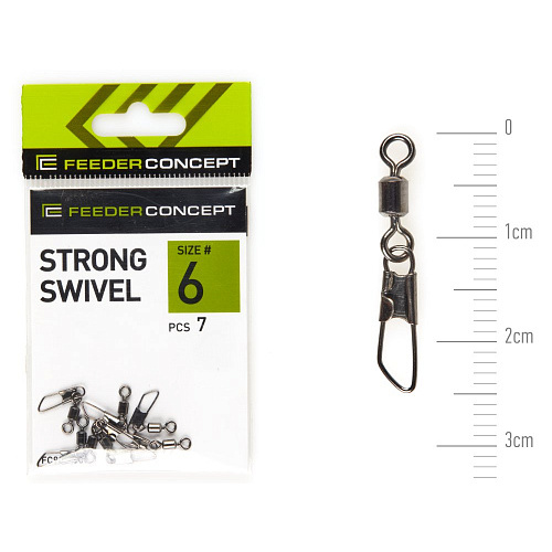 Вертлюги c застеж. Feeder Concept STRONG SWIVEL 006 7шт.