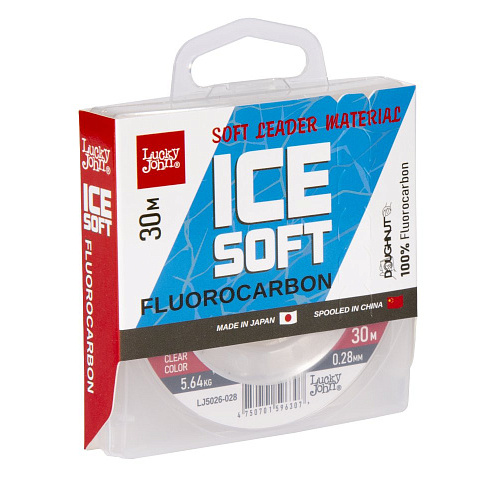 Леска моно. Lucky John ICE SOFT FLUOROCARBON 030/028