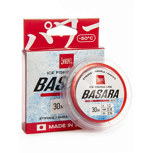 Леска моно. зим. Lucky John BASARA Red 030/018