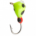 Мормышка вольфрамовая Lucky John Капля с петелькой крашеная с камнем 030/219
