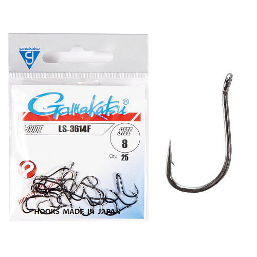 Крючки Gamakatsu LS-3614F HOOKS BRONZE разм. 08 25шт.