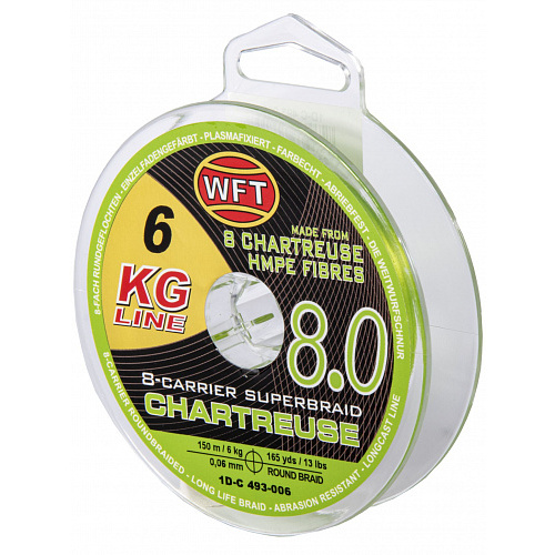 Леска плетёная WFT KG x8 Chartreuse150/006