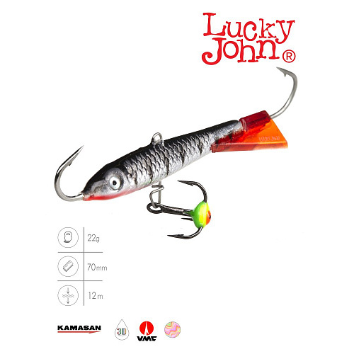 Балансир Lucky John CLASSIC 7 с тр. 70мм/12HRT блистер