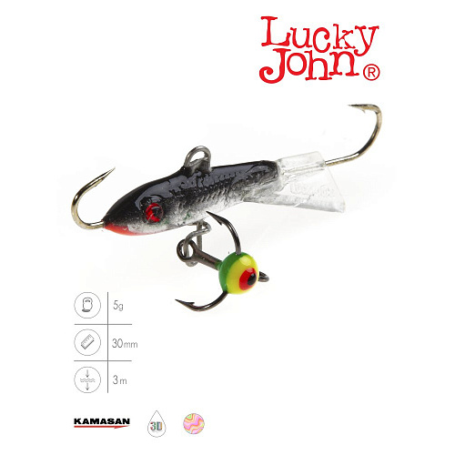 Балансир Lucky John CLASSIC 3 с тр. 30мм/13H блистер