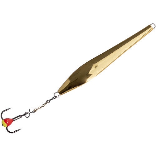 Блесна вертикал. зим. Lucky John DOUBLE BLADE с цеп. и тр. 45мм GC блистер