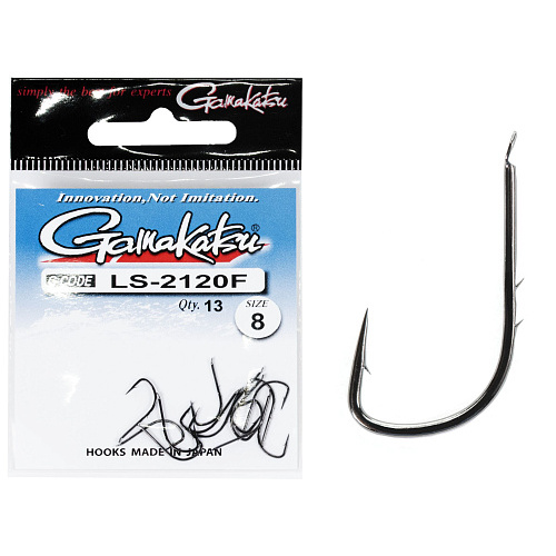 Крючки Gamakatsu LS-2120F NEW LABEL HOOKS BLACK разм. 08 13шт.
