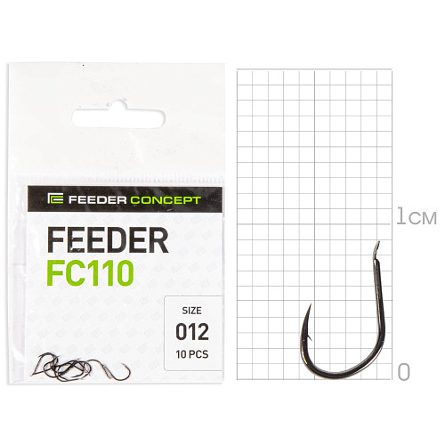 Крючки FC FEEDER сер. FC110 разм.012 10шт.
