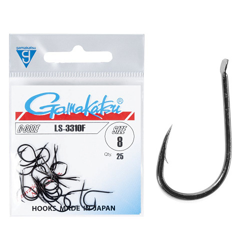 Крючки Gamakatsu LS-3310F HOOKS BLACK разм. 08 25шт.