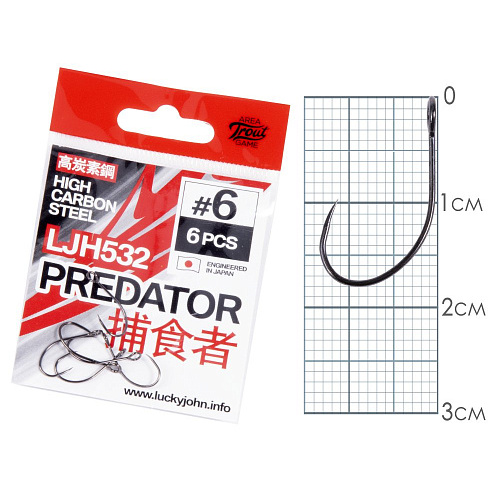 Крючки Lucky John PREDATOR сер. LJH532 разм.006 6шт.