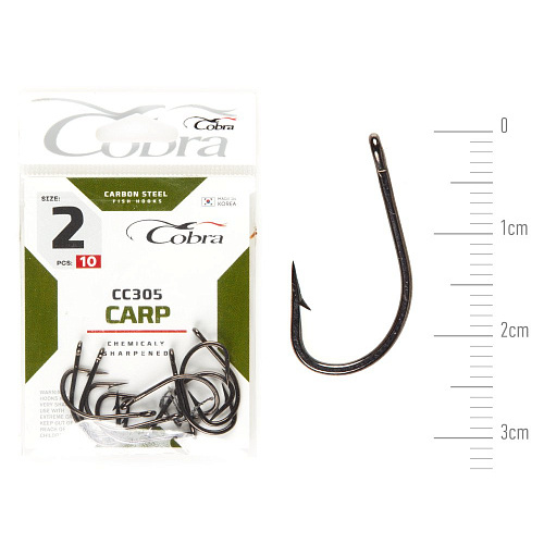 Крючки Cobra CARP KAYO HEAVY сер. CC305 разм. 002 10шт.