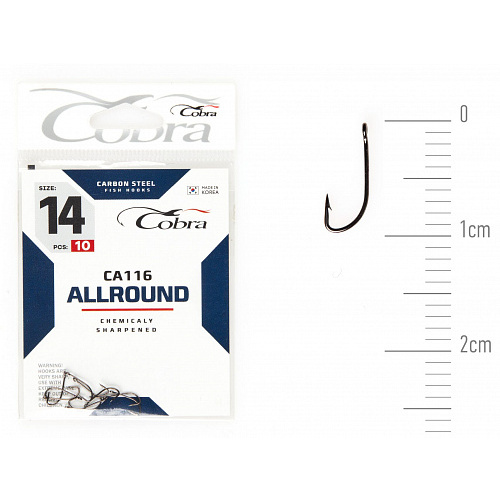 Крючки Cobra Allround CRYSTAL сер. CA116 разм. 014 10шт.
