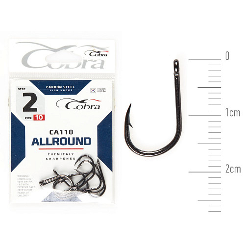 Крючки Cobra Allround HANNA сер. CA118 разм. 002 10шт.