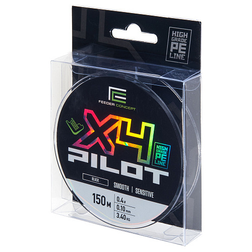 Шнур плетёный Feeder Concept Pilot x4 BRAID Black 150/010