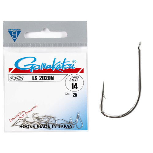 Крючки Gamakatsu LS-2020N HOOKS NICKEL разм. 14 25шт.