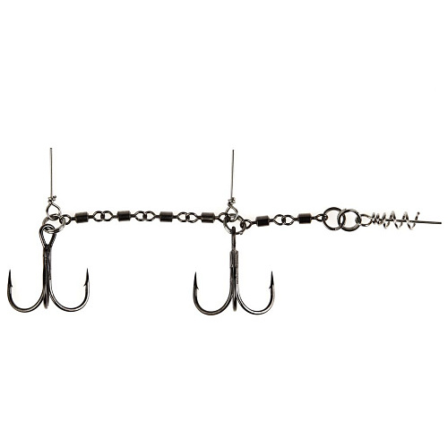 Оснастка стал. Lucky John STINGER POWER CHAIN 3,5 и 8,0см, оснащ. тройниками разм.03/0 и 03/0 1шт.