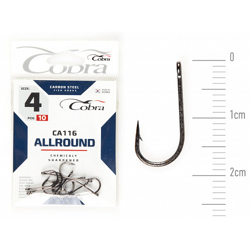 Крючки Cobra Allround CRYSTAL сер. CA116 разм. 004 10шт.